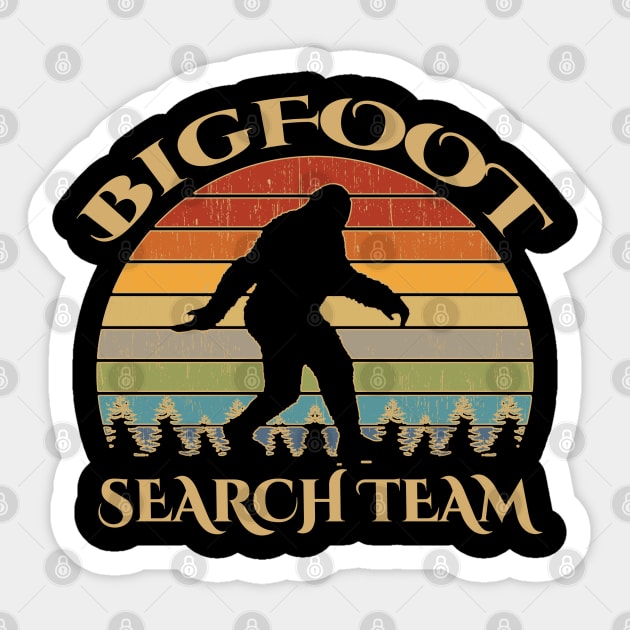 Bigfoot Search Team and Sasquatch T Shirts Sticker by DHdesignerPublic